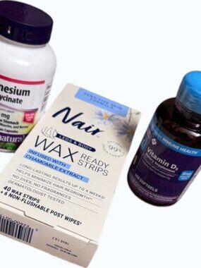 Nair Wax Ready Strips, Vitamin D3, Magnesium
